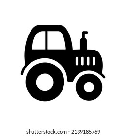 Tractor glyph icon. Farmer machine. Agriculture sign. Graph symbol for your web site design, logo, app, UI. Vector illustration, EPS10.