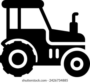 Traktor Glyphensymbol Illustrationsvektor