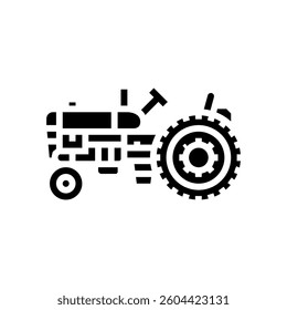 tractor glyph icon vector. tractor sign. isolated symbol illustration