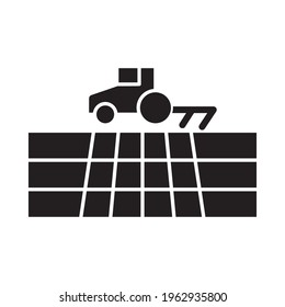 Traktor-Glyphe-Vektorsymbol, das leicht modifiziert oder bearbeitet werden kann