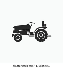 Icono de la ilusión del vector de glifos de tractor