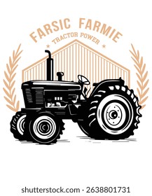 Tractor Graphic Design for Farmers and Farming Lovers