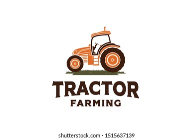 Tractor Graphic Barn Tree Illustration Farm Stock Vector (Royalty Free ...