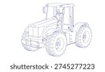 tractor graphic sketch 3d illustration