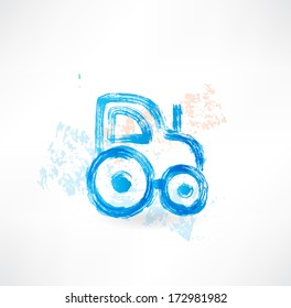 tractor grunge icon