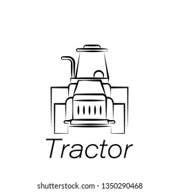 tractor hand draw icon. Element of farming illustration icons. Signs and symbols can be used for web, logo, mobile app, UI, UX