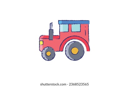 Tractor hand drawn vector illustration