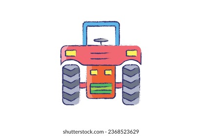 Tractor hand drawn vector illustration