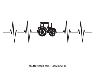 Tractor Heartbeat EKG, Tractor Farm Heart Beat