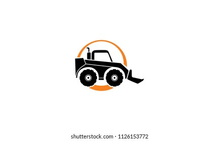 tractor heavy equipment logo icon vector