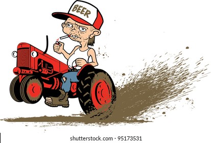 Tractor Hillbilly Cartoon