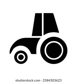 Tractor Icon. Agricultural Transportation Equipment. Farm Tractor Icon.