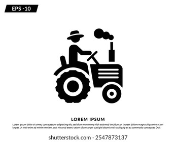 Tractor icon. Agriculture farm tractor icon. Farming Tractor Icon. EPS 10