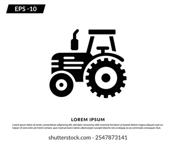 Tractor icon. Agriculture farm tractor icon. Farming Tractor Icon. EPS 10