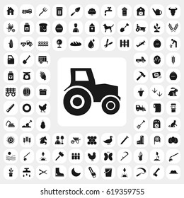tractor icon. agriculture set. vector sign symbol on white background