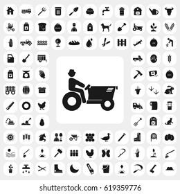 tractor icon. agriculture set. vector sign symbol on white background