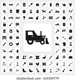 tractor icon. agriculture set. vector sign symbol on white background