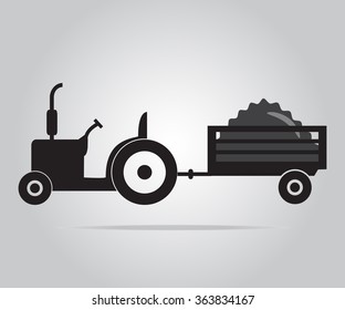 Tractor icon, Agriculture tractor vector illustration