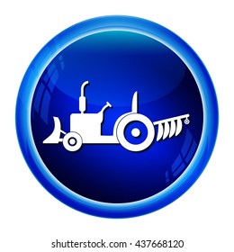 Tractor icon, Agriculture tractor icon vector illustration