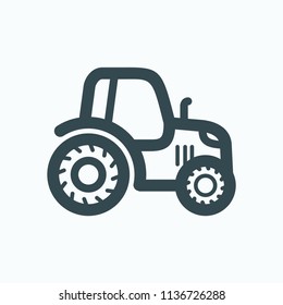 Tractor icon, agrimotor vector icon