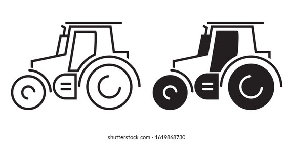 Tractor icon for applications and websites