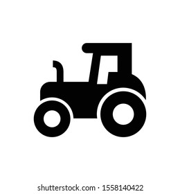 Tractor Icon In Black Color