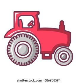 Tractor icon. Cartoon illustration of tractor vector icon for web design