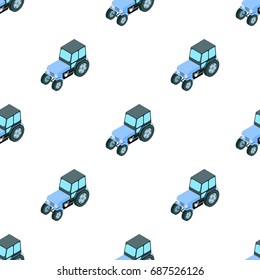 Tractor icon in cartoon style isolated on white background. Transportation symbol stock vector illustration.