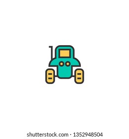 Tractor icon design. Transportation icon vector illustration