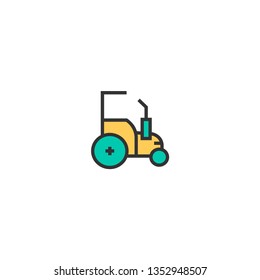 Tractor icon design. Transportation icon vector illustration