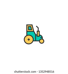Tractor icon design. Transportation icon vector illustration