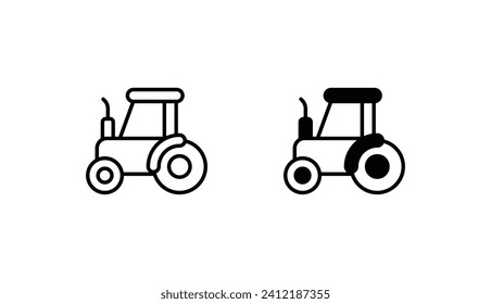 Tractor icon design with white background stock illustration