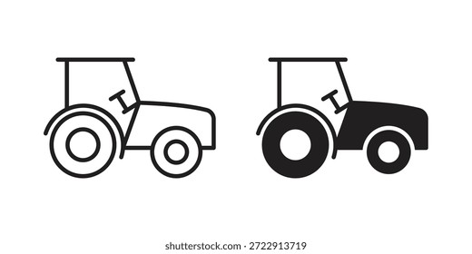 Tractor icon designs collection for mobile, ui, web.