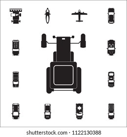 tractor icon. Detailed set of Transport view from above icons. Premium quality graphic design sign. One of the collection icons for websites, web design, mobile app on white background