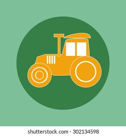 Tractor icon, eps 10