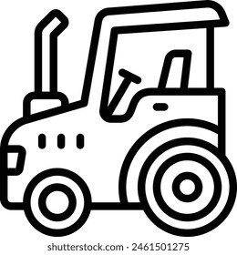 Tractor Icon. Farm tractor icon