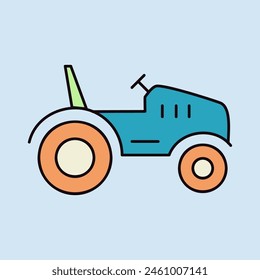 Icono de tractor. Máquina agrícola. Señal de agricultura. Símbolo gráfico para el diseño de su Sitio web, logotipo, App, UI. Ilustración vectorial, EPS10.