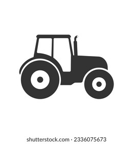 Tractor icon, Farming simple icon in modern flat style sign vector