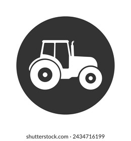 Tractor icon, Farming simple icon in modern flat style sign vector