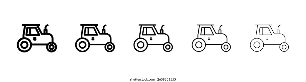 Tractor icon filled flat sign concept for web design.