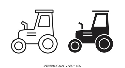 Icono del tractor. cartel plano lleno para el concepto móvil y el Diseño web