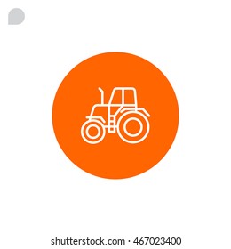 tractor icon flat.