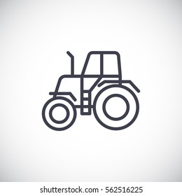 tractor icon flat.