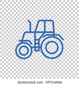 tractor icon flat.