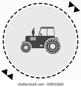 Tractor icon Flat Design. Isolated Illustration.