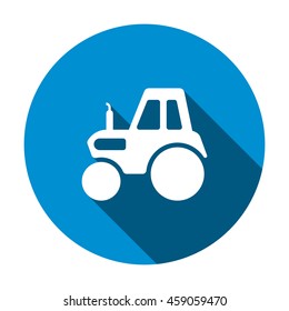 tractor Icon, flat design style