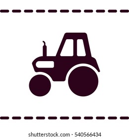 tractor Icon, flat design style