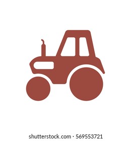 tractor Icon, flat design style