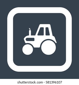 tractor Icon, flat design style