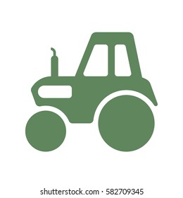 tractor Icon, flat design style